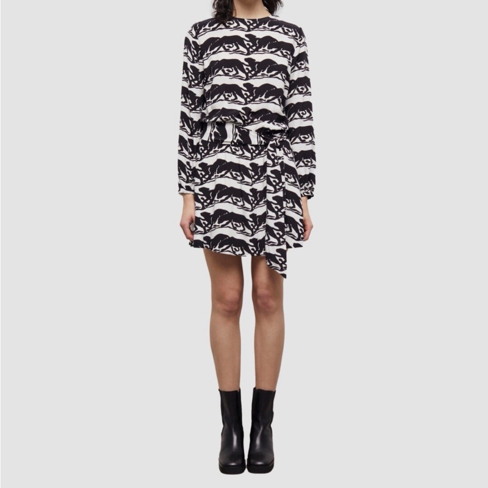 The Kooples Black and White Midi Dress NWOT - Picture 2 of 5